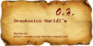 Oreskovics Harlám névjegykártya